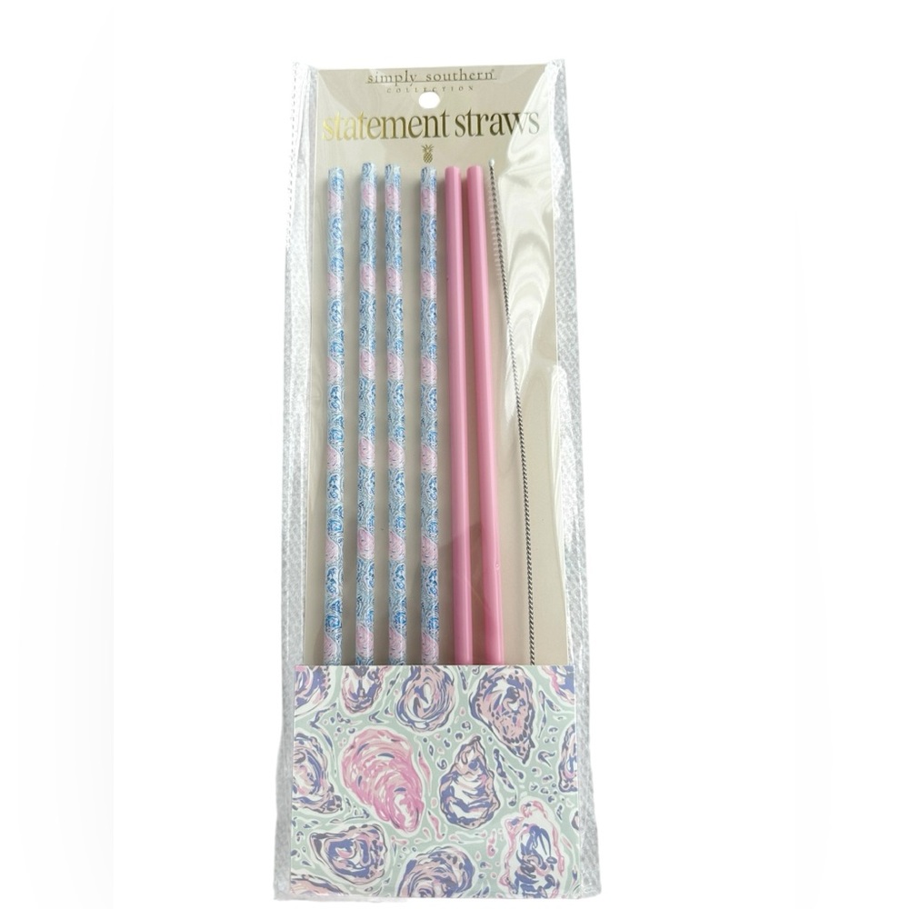 Simply Southern Pink and Light Blue Statement Straws